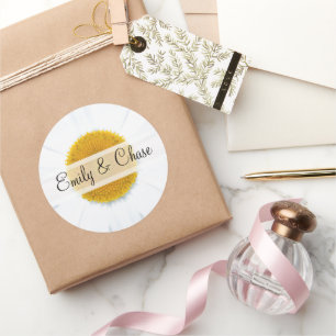Adesivo Elegante Daisy Wedding Stickers