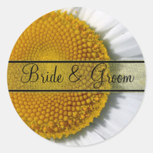 Adesivo Elegante Daisy Wedding Stickers