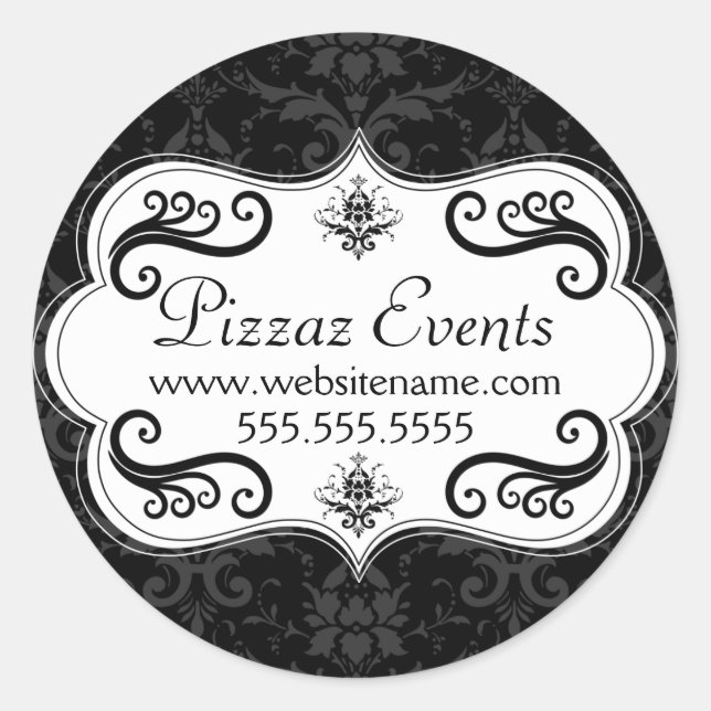 Adesivo Elegante Damask Swirls (Frente)