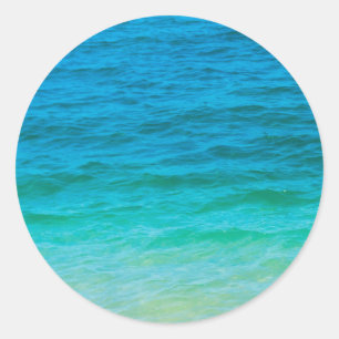 Adesivo Elegante de Vazio de Ondas Azul Verde Personalizad