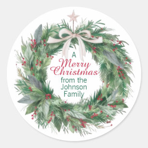 Adesivo Elegante de Wreath de Natal
