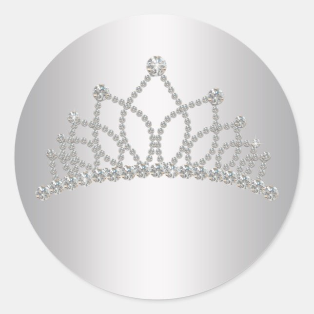 Adesivo Elegante Diamond Tiara Princess Sticker (Frente)