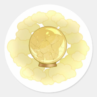Adesivo Elegante Dourado Cracking Crystal Ball