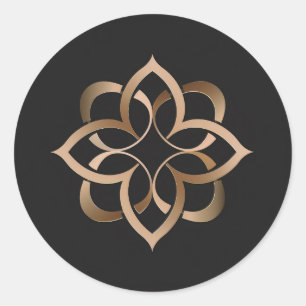Adesivo Elegante Dourado Mandala