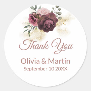 Adesivo Elegante Dusty Rosa Floral