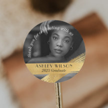 Elegante e Mínimo Graduação em Foto a Ouro