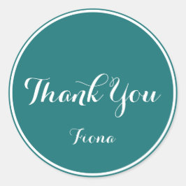 Adesivo Elegante e simples Verde e Branco Obrigado