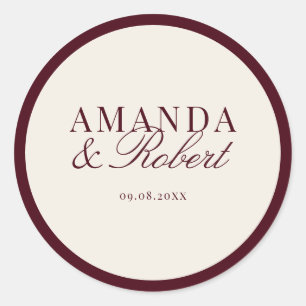 Adesivo Elegante e sofisticado casamento burgundy