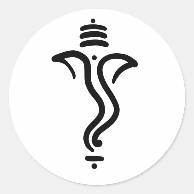 Adesivo elegante e sofisticado do Ganesh/ Deus Ind (Frente)