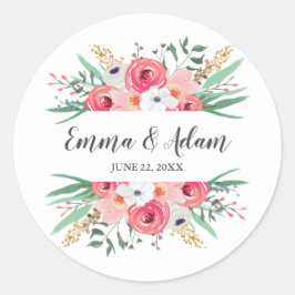 Adesivo Elegante Elegante De Envelope De Casamento Eucalyp