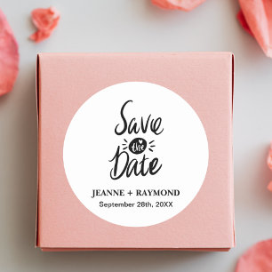 Adesivo Elegante Estilo Personalizado de Casamento Salve a