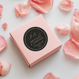 Adesivo Elegante Eu faço casamento Salve a data Envelope S