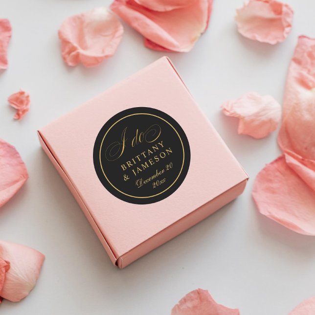 Adesivo Elegante Eu faço casamento Salve a data Envelope S (Criador carregado)