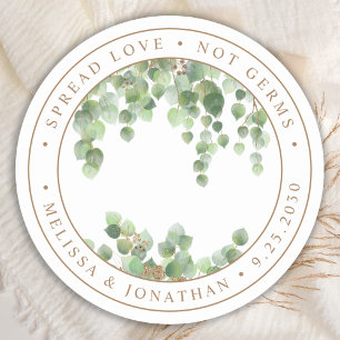 Adesivo Elegante Eucalyptus Greenery Espalha Amor Não Ger