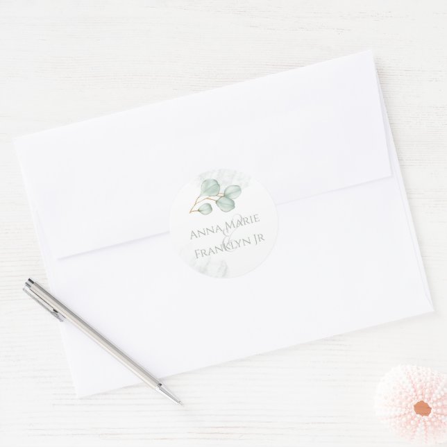 Adesivo Elegante Eucalyptus Greenery Folhagem Simples (Envelope)