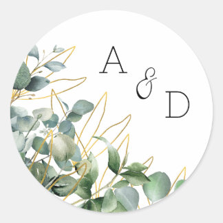 Adesivo Elegante Eucalyptus Invitation Sticker