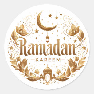 Adesivo Elegante Faux Dourada Ramadan Kareem Mubarak