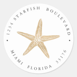 Adesivo Elegante FAUX DOURADO Endereço de devolução costei