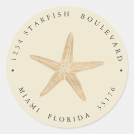 Adesivo Elegante FAUX DOURADO Endereço de devolução costei