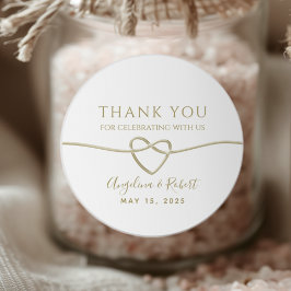 Adesivo Elegante Favor de Agradecimento de Casamento em Do