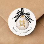 Adesivo Elegante Felry Christmas Bauble<br><div class="desc">Elegante Vapito Clássico de Natal Borrível.</div>