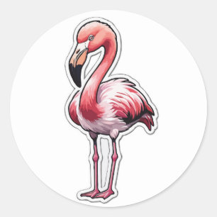 Adesivo Elegante Flamingo Sticker - Pássaro Tropical Graci