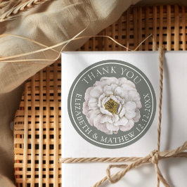 Adesivo Elegante Floral Branco e Verde 