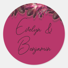 Adesivo Elegante Floral Burgundy