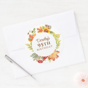 Adesivo Elegante Floral de Outono de 95 anos