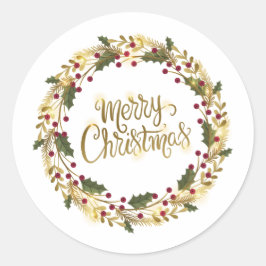 Adesivo Elegante Floral Feliz Natal | Vedante