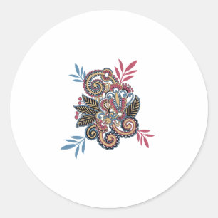 Adesivo Elegante Floral Paisley Design, Mandala design