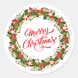 Adesivo Elegante Floral Wreath Christmas | Vedante