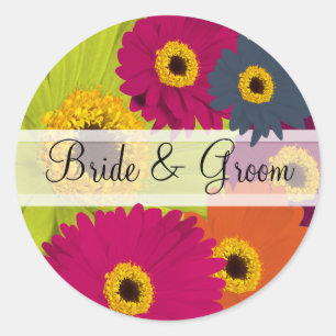 Adesivo Elegante Gerber Daisy Wedding Stickers