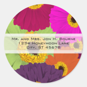 Adesivo Elegante Gerber Daisy Wedding Stickers