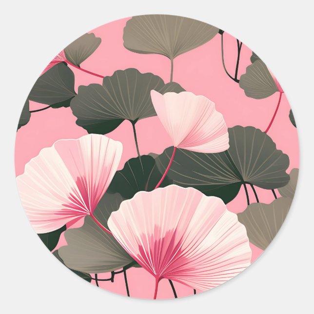 Adesivo Elegante Ginkgo Leaf Pattern (Frente)