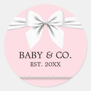 Adesivo Elegante Glam Rosa Baby & Co Tiffany Chá de Bebê