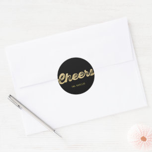 Adesivo Elegante Glitter Dourado Ousado Comemora Feriado A