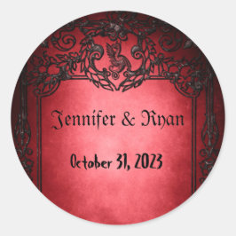 Adesivo Elegante Gótico Rústico Vermelho