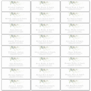Adesivo Elegante Greenery Modern Guest Name