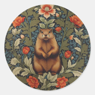 Adesivo Elegante Groundhog William Morris Inspirado