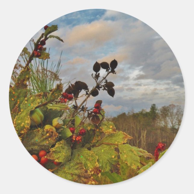 Adesivo Elegante Holly Christmas, (Frente)