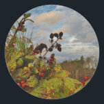 Adesivo Elegante Holly Christmas,<br><div class="desc">Elegante Holly Christmas,  azul sky Foto de Sandy Closs xmas Christmas holly,  berry,  "holly berry" "elegante natal" "flores de natal" "floral azul verde azul"</div>