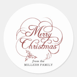 Adesivo Elegante Holly Felry Natal