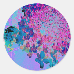 Adesivo Elegante Hortênsia Limelight Azul Escuro e Magenta