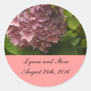 Adesivo Elegante Hydrangea Rosa Salve o Dia