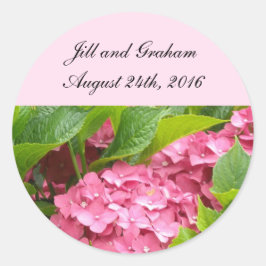 Adesivo Elegante Hydrangea Rosa Salve o Dia