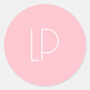 Adesivo Elegante inicial moderna minimalista em rosa paste