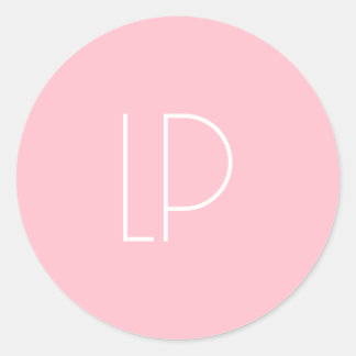 Adesivo Elegante inicial moderna minimalista em rosa paste