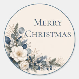 Adesivo Elegante Jardim Lunar de Natal Botânico 