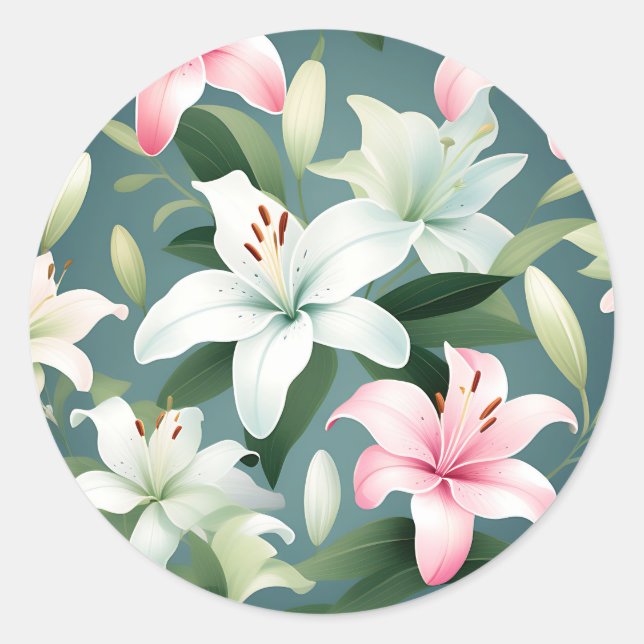 Adesivo Elegante Lily Pattern (Frente)